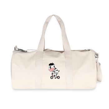 Vache à vélo - Sac de sport en toile recyclée Stanley/Stella - blanc naturel - Devant
