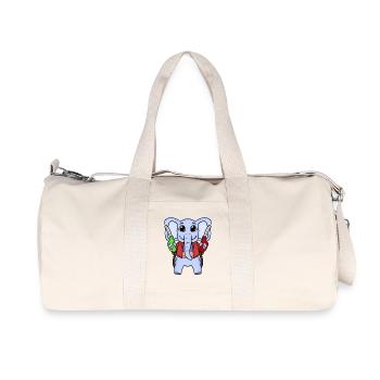Tank attendant elephant gas station - Recycled Canvas Sports Bag by Stanley/Stella - natural - Front