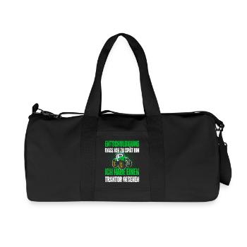 Traktor Landwirt Landwirtschaft - Recycelte Canvas-Sporttasche von Stanley/Stella - Schwarz - Vorne