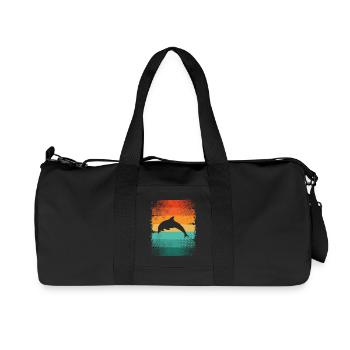 Delfin - Recycelte Canvas-Sporttasche von Stanley/Stella - Schwarz - Vorne