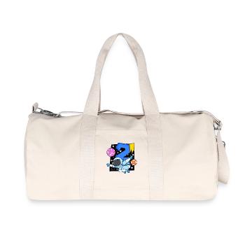 2 birthday boy - 2 years old - I am 2 - Recycled Canvas Sports Bag by Stanley/Stella - natural - Front