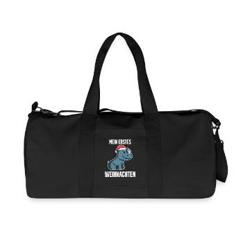 mein erstes Weihnachten - Baby - Recycelte Canvas-Sporttasche von Stanley/Stella - Schwarz - Vorne
