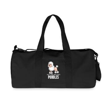 Chien caniche - Sac de sport en toile recyclée Stanley/Stella - noir - Devant