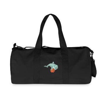 Dolphin Basketball Player Basketball - Recycled Canvas Sports Bag by Stanley/Stella - black - Front