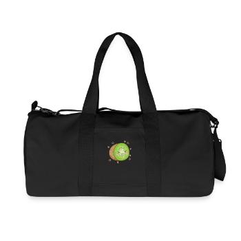 Kiwi sliced fruit fruit animal - Recycled Canvas Sports Bag by Stanley/Stella - black - Front