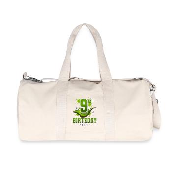 9th birthday Football 9 years - Recycled Canvas Sports Bag by Stanley/Stella - natural - Front