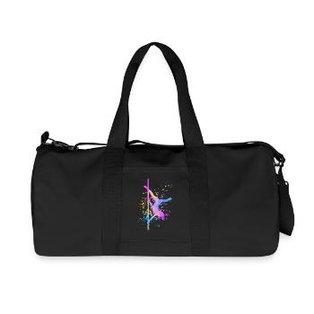 Pole Dance Fitness Farbspritzer Poledance - Recycelte Canvas-Sporttasche von Stanley/Stella - Schwarz - Vorne