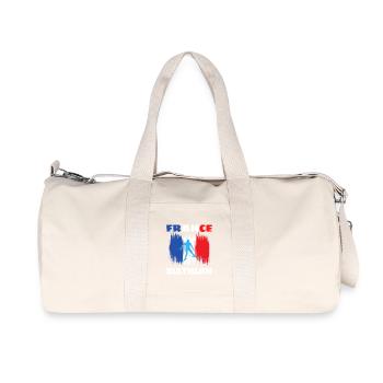 Design Biathlon France Tricolore fan sport - Recycled Canvas Sports Bag by Stanley/Stella - natural - Front