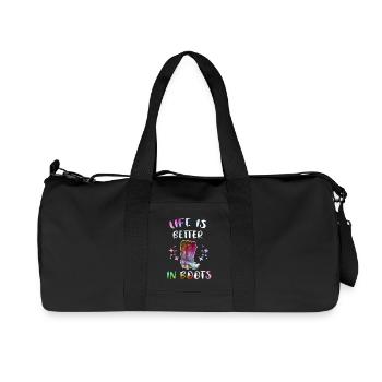 Reiterin Pferde Country - Recycelte Canvas-Sporttasche von Stanley/Stella - Schwarz - Vorne
