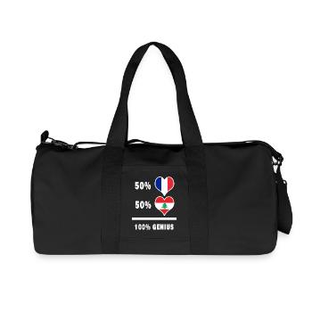 The France and Lebanon genius - Recycled Canvas Sports Bag by Stanley/Stella - black - Front