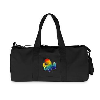 Octopus Rainbow - Recycled Canvas Sports Bag by Stanley/Stella - black - Front