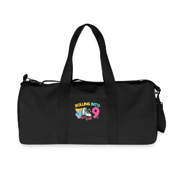 9. Geburtstag Rollschuh - Recycelte Canvas-Sporttasche von Stanley/Stella - Schwarz - Vorne
