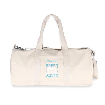 Speed and waves wakeboarder - Recycelte Canvas-Sporttasche von Stanley/Stella - Naturweiß - Vorne