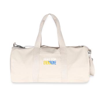Ukraine - Sac de sport en toile recyclée Stanley/Stella - blanc naturel - Devant