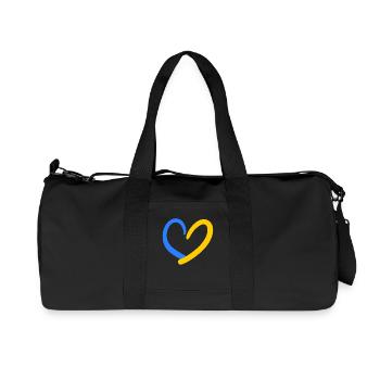 Ukraine Herz - Recycelte Canvas-Sporttasche von Stanley/Stella - Schwarz - Vorne