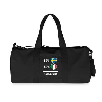 Italie et Suède Génie / present - Sac de sport en toile recyclée Stanley/Stella - noir - Devant