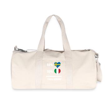 Italie et Suède Génie / present - Sac de sport en toile recyclée Stanley/Stella - blanc naturel - Devant