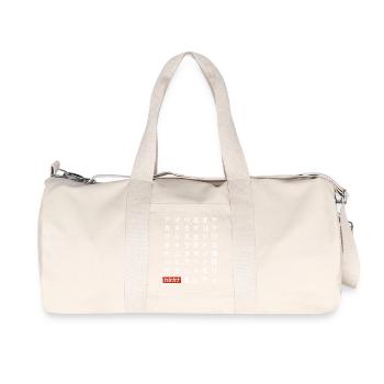 Katakana (dark) - Recycled Canvas Sports Bag by Stanley/Stella - natural - Front