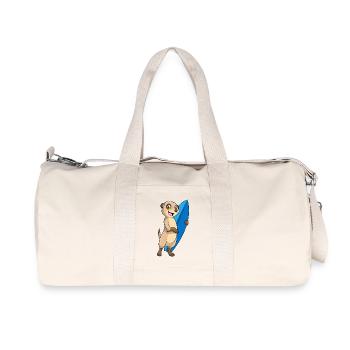 Erdmännchen Surfen Surfbrett Sommer - Recycelte Canvas-Sporttasche von Stanley/Stella - Naturweiß - Vorne
