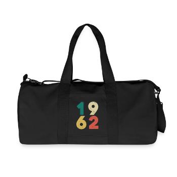 1962 - Millésime 1962 Rétro Vintage - Sac de sport en toile recyclée Stanley/Stella - noir - Devant
