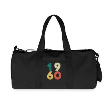 1960 - Millésime 1960 Rétro Vintage - Sac de sport en toile recyclée Stanley/Stella - noir - Devant