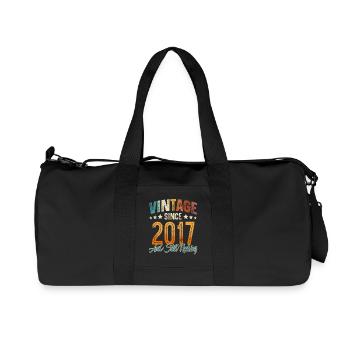 2017 Geburtsjahr Geburtstag Baujahr Vintage - Recycelte Canvas-Sporttasche von Stanley/Stella - Schwarz - Vorne