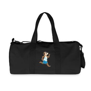 Meerkat Jogger Jogging Sport - Recycled Canvas Sports Bag by Stanley/Stella - black - Front