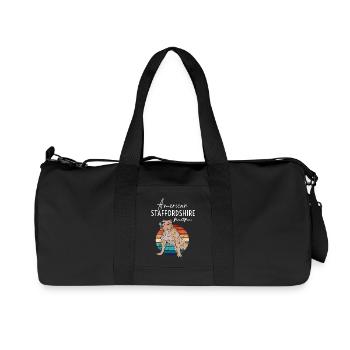 American Staffordshire Mom Vintage - Sac de sport en toile recyclée Stanley/Stella - noir - Devant