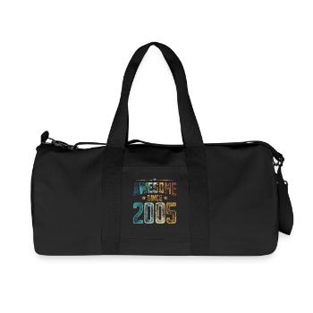 2005 Born Birthday Year of birth - Recycled Canvas Sports Bag by Stanley/Stella - black - Front