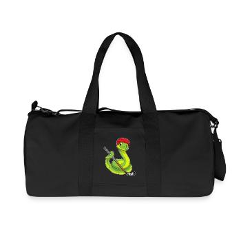 Bâton de hockey sur glace Snake - Sac de sport en toile recyclée Stanley/Stella - noir - Devant