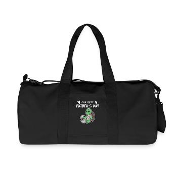 Father's Day Gift - Our First Father's Day - Recycled Canvas Sports Bag by Stanley/Stella - black - Front