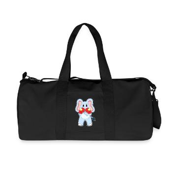 Elefant Boxer Boxhandschuhe Boxen - Recycelte Canvas-Sporttasche von Stanley/Stella - Schwarz - Vorne