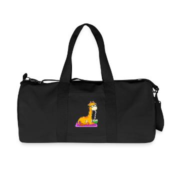 Giraffe Kokosnuss - Recycelte Canvas-Sporttasche von Stanley/Stella - Schwarz - Vorne