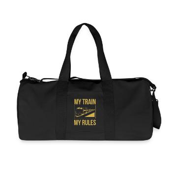 Le conducteur de train dit mon train mes règles - Sac de sport en toile recyclée Stanley/Stella - noir - Devant