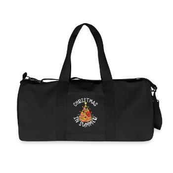 Pizza Christmas In Summer Tropical - Recycled Canvas Sports Bag by Stanley/Stella - black - Front