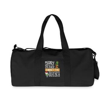 Pineapple Merry Christmas in July - Recycled Canvas Sports Bag by Stanley/Stella - black - Front