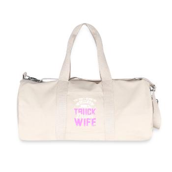 J’ai une femme chauffeur de camion - Sac de sport en toile recyclée Stanley/Stella - blanc naturel - Devant