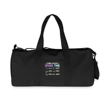 Ce que je fais dans mes temps libres gymnastique - Sac de sport en toile recyclée Stanley/Stella - noir - Devant