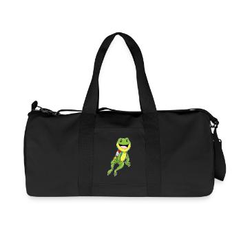 Frosch Jetpack - Recycelte Canvas-Sporttasche von Stanley/Stella - Schwarz - Vorne
