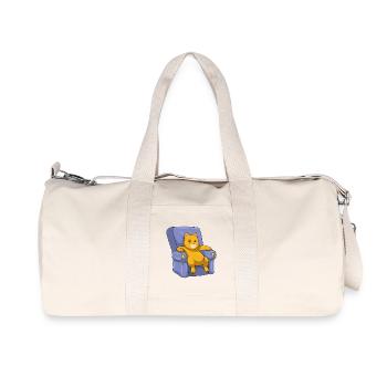 Cat with sofa - Recycled Canvas Sports Bag by Stanley/Stella - natural - Front