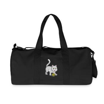 Boule de laine pour chat - Sac de sport en toile recyclée Stanley/Stella - noir - Devant