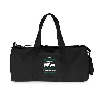 Je parle Seulement à Mes Vaches - Sac de sport en toile recyclée Stanley/Stella - noir - Devant