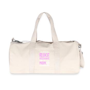 I'm a bike mechanic and a mom nothing scares me - Recycled Canvas Sports Bag by Stanley/Stella - natural - Front