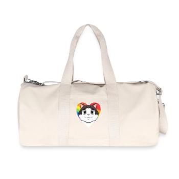 Ragdoll Cat - Rainbow Heart - Recycled Canvas Sports Bag by Stanley/Stella - natural - Front