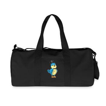 Vogel Bräutigam Zylinder Hochzeit - Recycelte Canvas-Sporttasche von Stanley/Stella - Schwarz - Vorne