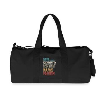Kajak Kajakfahren paddeln Kajaker Kajakerin - Recycelte Canvas-Sporttasche von Stanley/Stella - Schwarz - Vorne