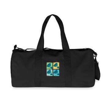 Badminton Shuttlecocks Pop Art - Sac de sport en toile recyclée Stanley/Stella - noir - Devant