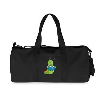 Livre de nerds chenilles - Sac de sport en toile recyclée Stanley/Stella - noir - Devant