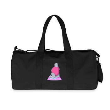 Nilpferd Yoga Fitness Gymnastik - Recycelte Canvas-Sporttasche von Stanley/Stella - Schwarz - Vorne