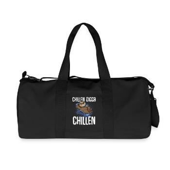 Chillen Digga Chillen Faultier - Recycelte Canvas-Sporttasche von Stanley/Stella - Schwarz - Vorne